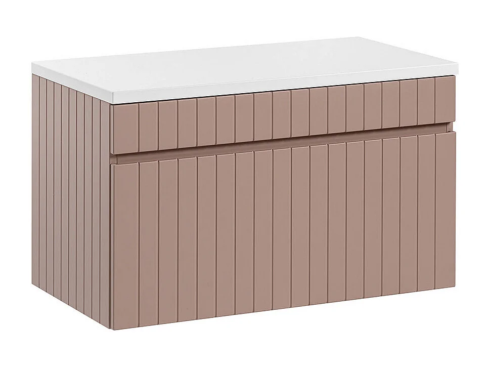 Zelie 80cm badmeubel in roze en wit