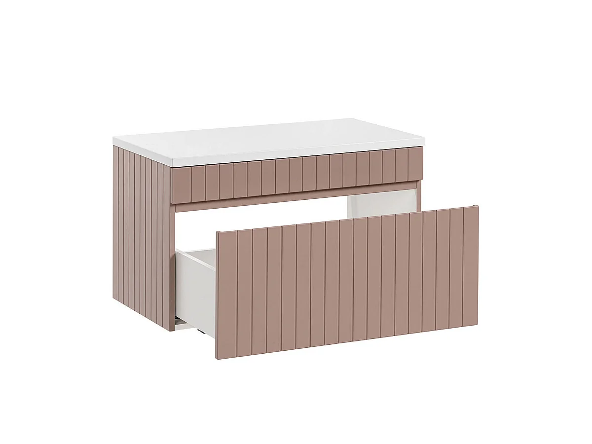 Zelie 80cm badmeubel in roze en wit