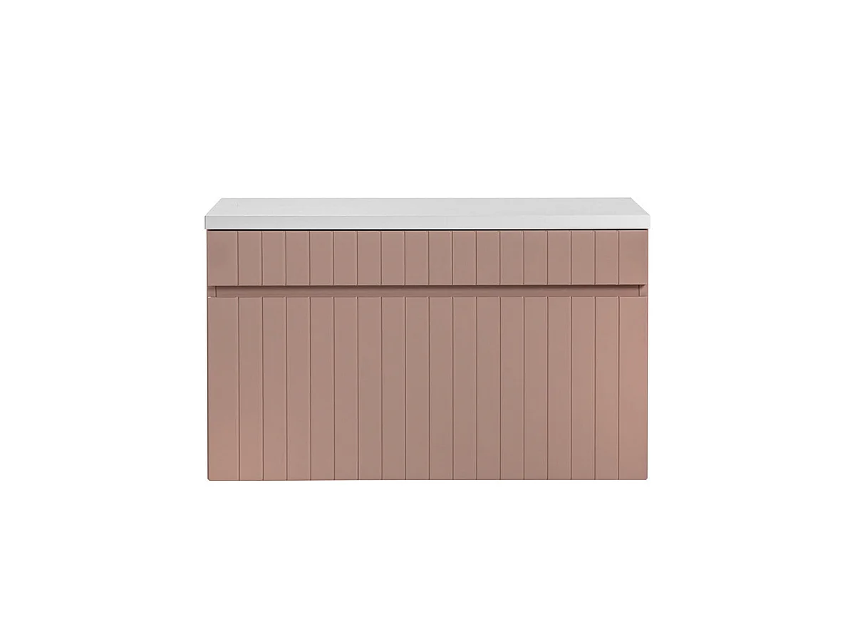 Zelie 80cm badmeubel in roze en wit