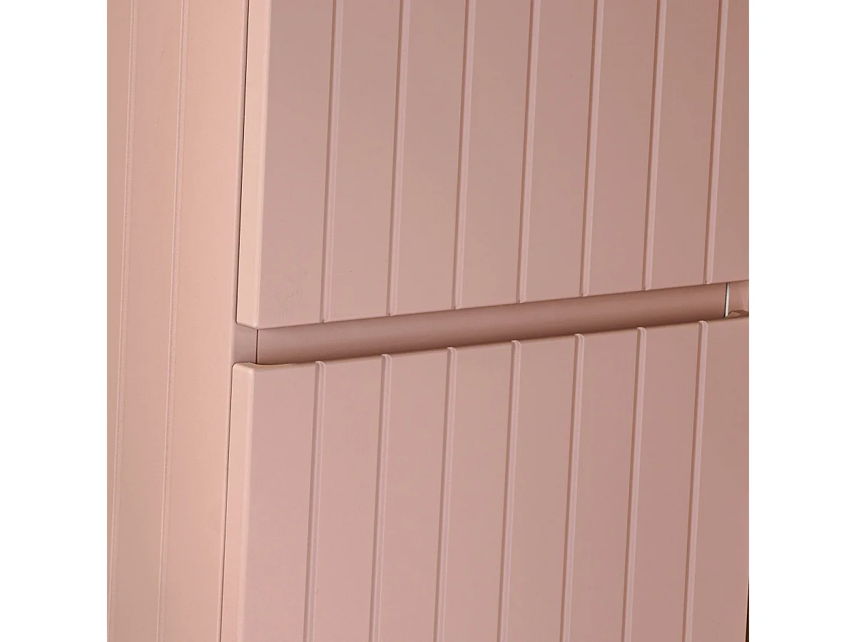 Ensemble meuble simple vasque encastrée 80cm et colonne Zelie Rose