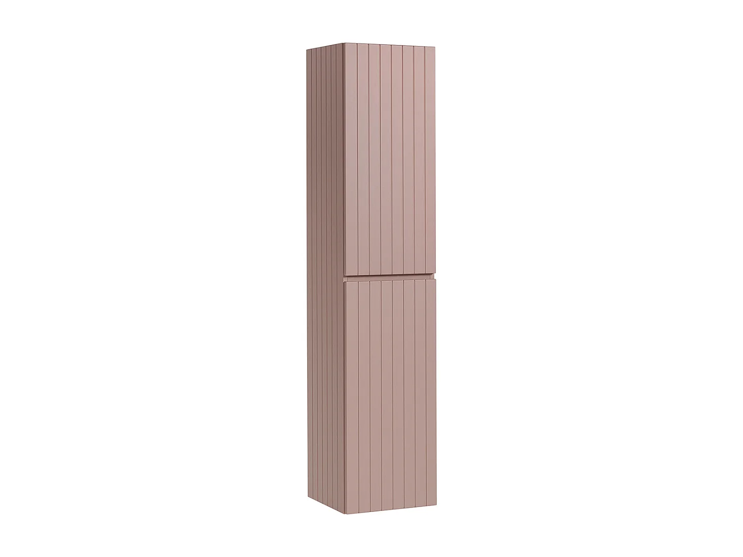 Ensemble meuble simple vasque encastrée 60cm et colonne Zelie Rose
