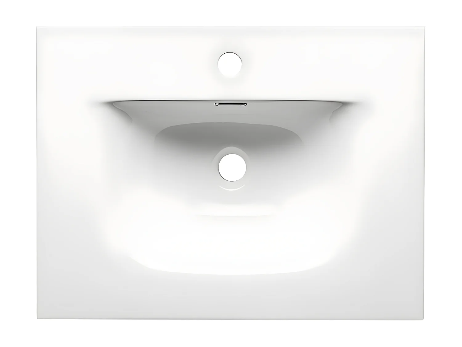 Meuble simple vasque encastrée 60cm Zelie Rose