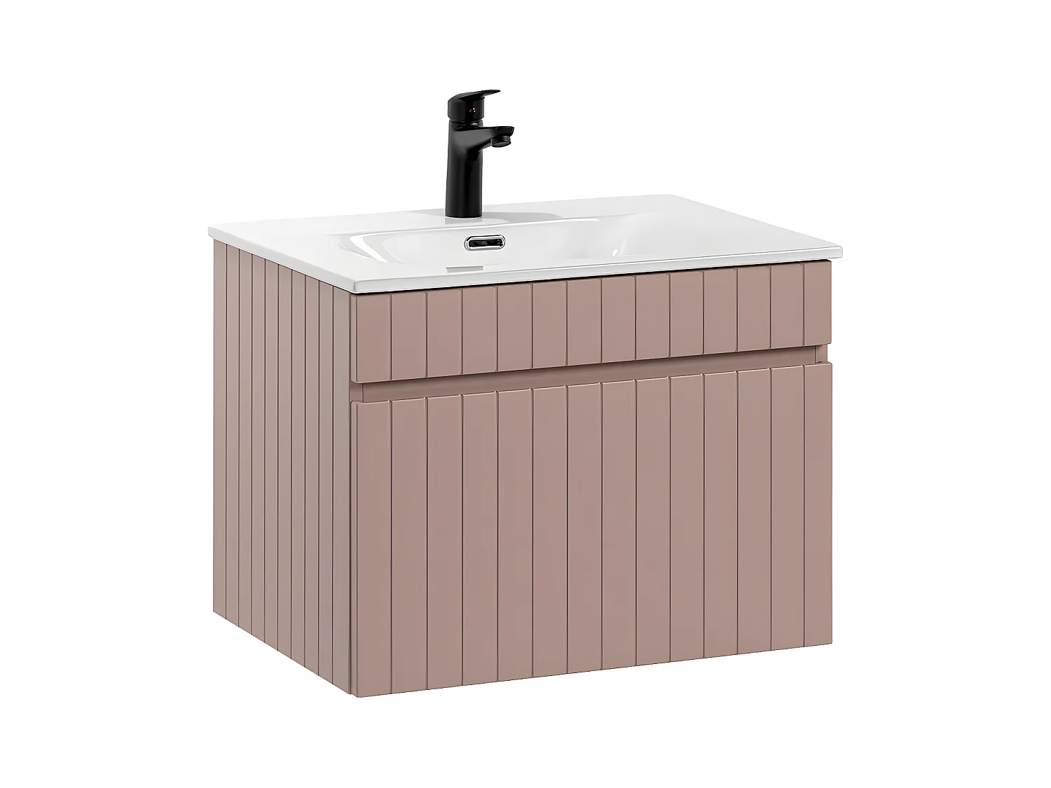 Mobile bagno con lavabo Zelie rosa 60cm