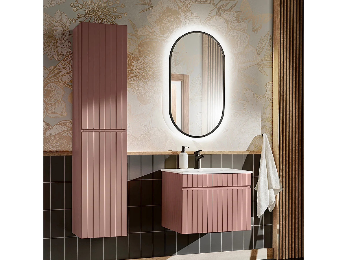 Enkele wastafel 60cm Zelie Roze