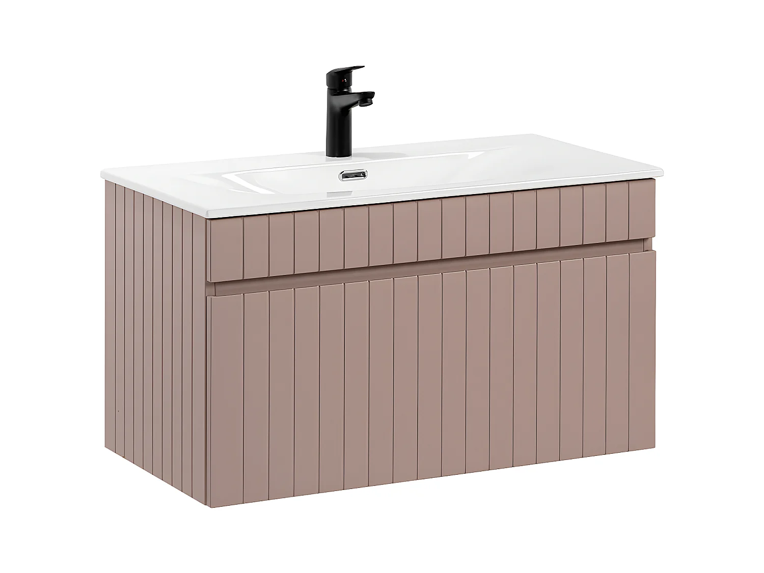 Mobile bagno con lavabo Zelie rosa 80cm