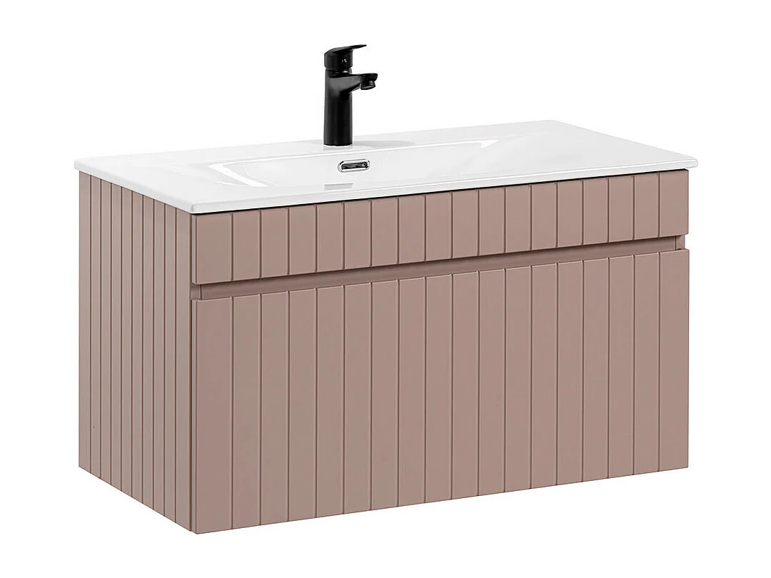Enkel tvättställsskåp 80cm Zelie Pink