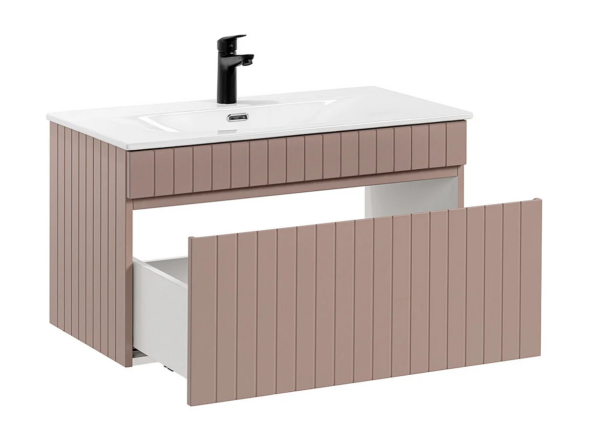 Enkel tvättställsskåp 80cm Zelie Pink