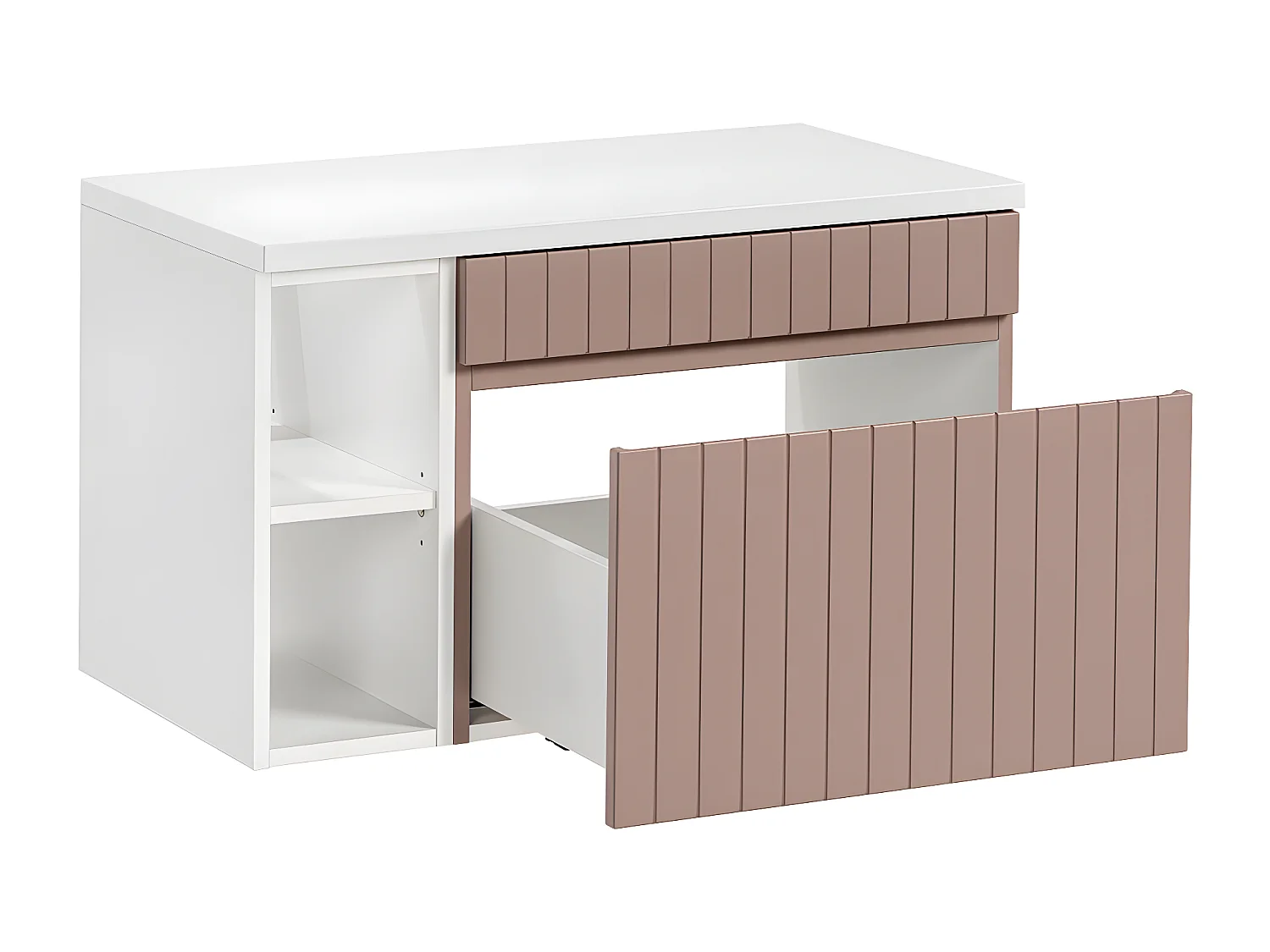 Onderkast 80cm 2 nissen Zelie Roze en Wit