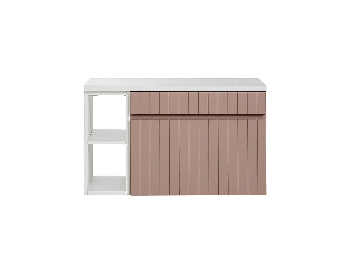 Vaskeskab 80cm 2 nicher Zelie Pink og Hvid