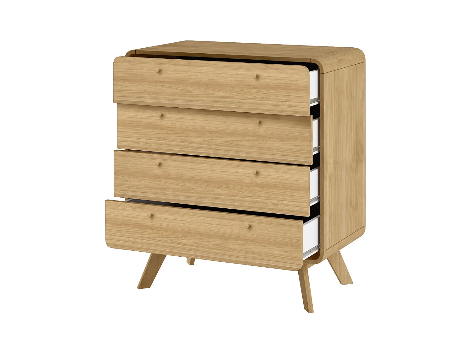 Binz | Commode avec 3 tiroirs Gris / Chêne