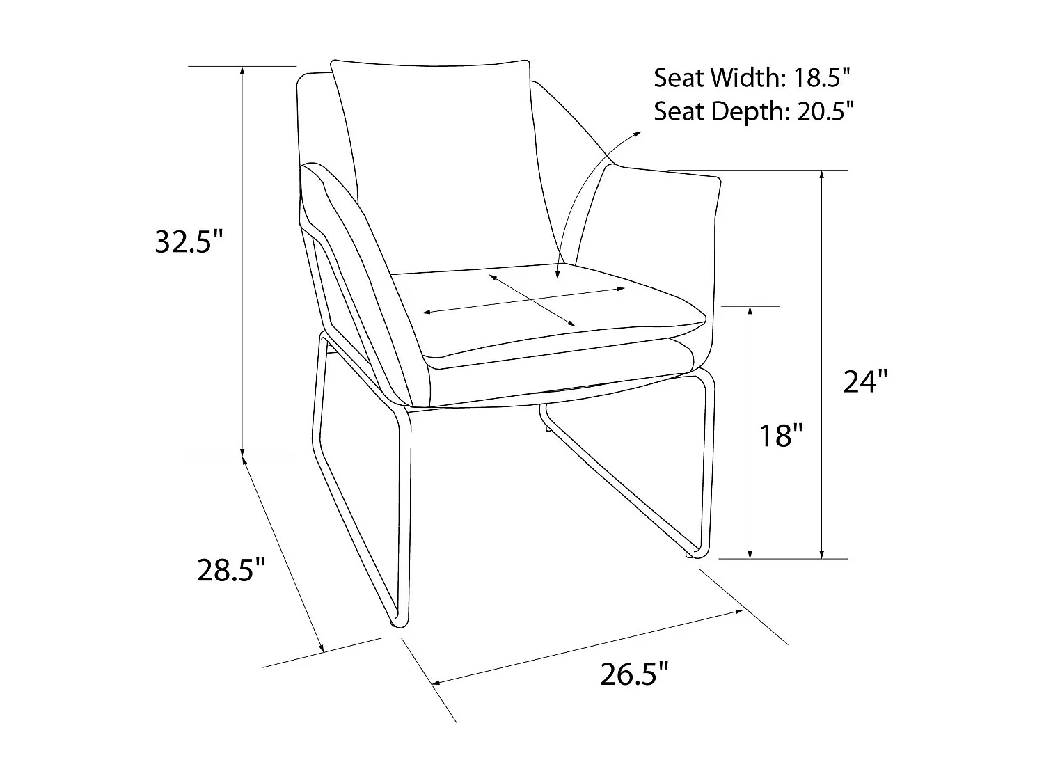 Accent Stoel in Fluweel Grijs