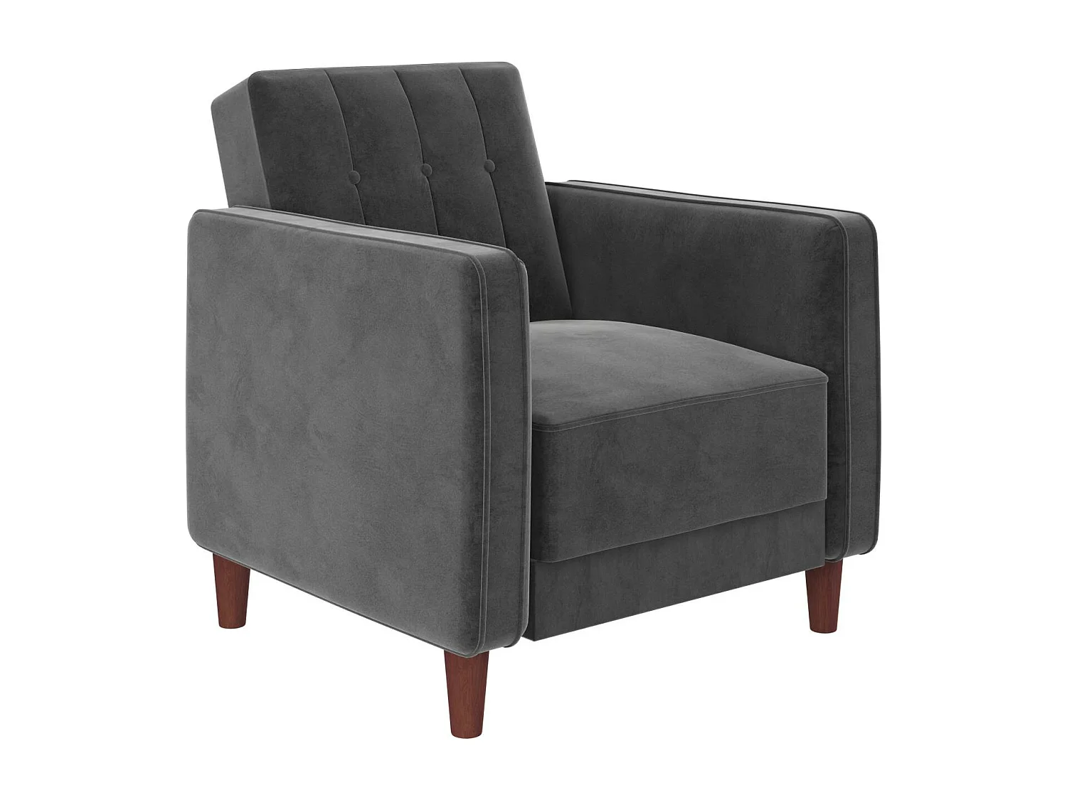 Accent Stoel in Fluweel Grijs