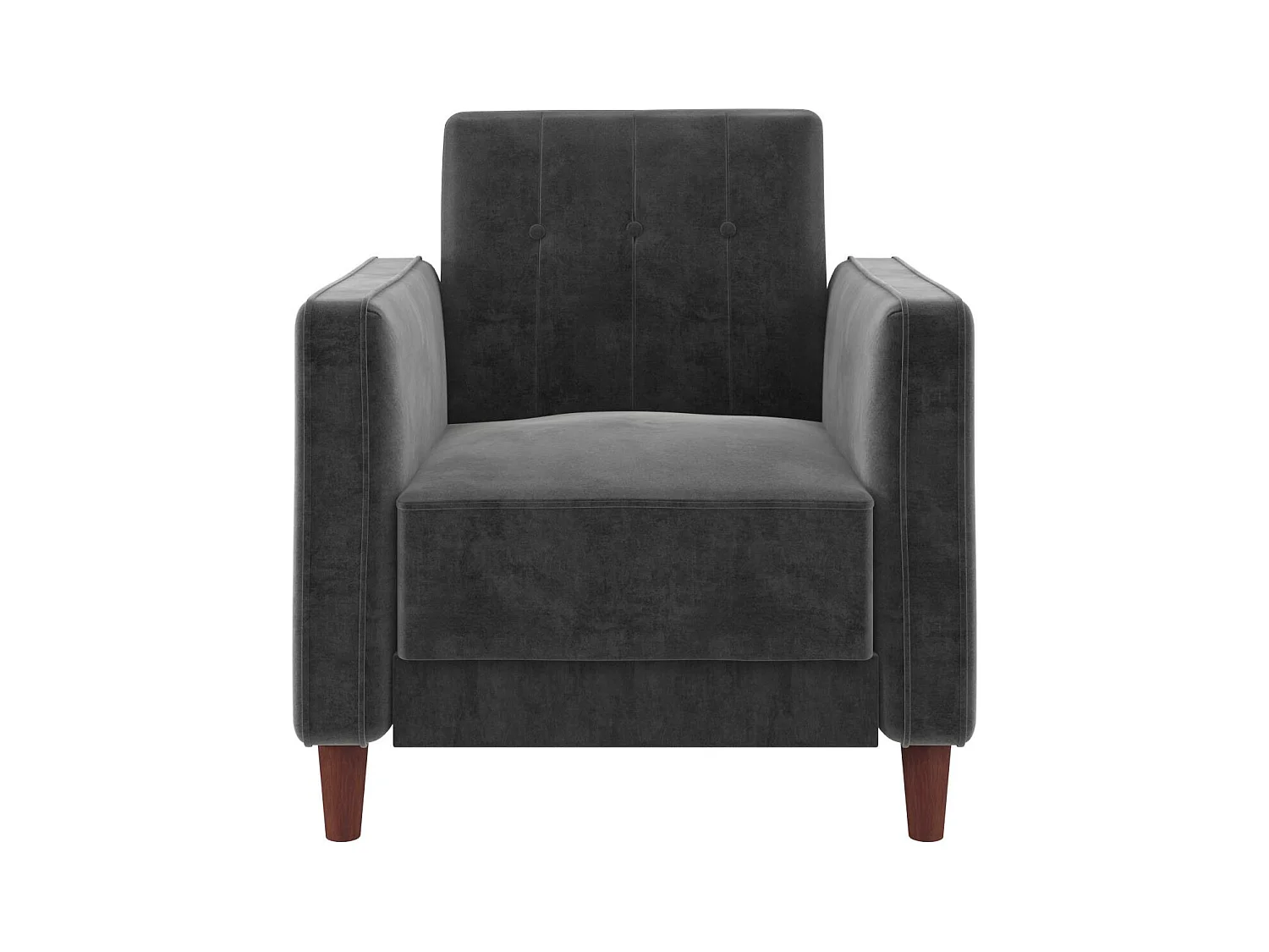 Pin Tufted | Fauteuil de relaxation en velours gris