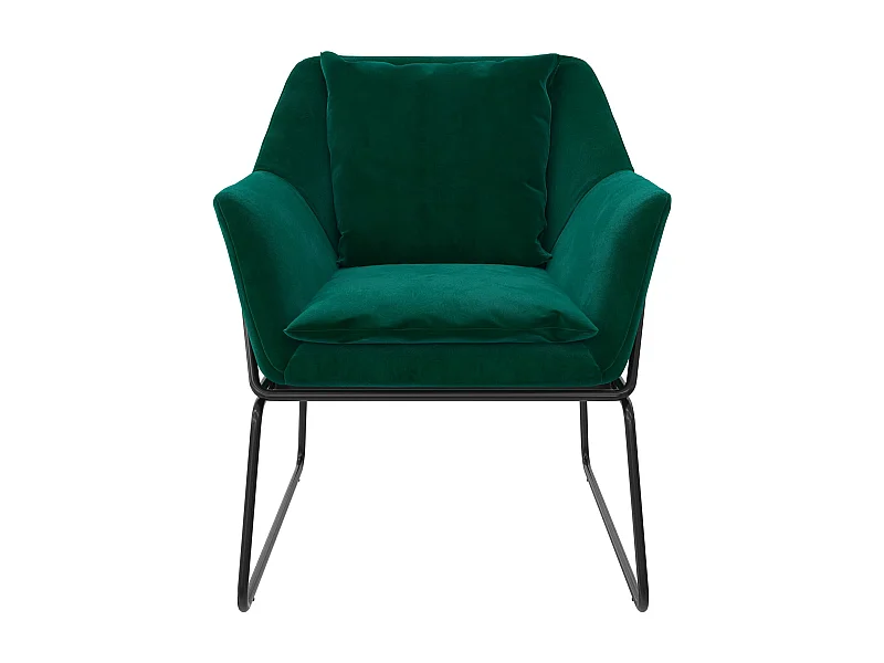 Sedia da salotto in velluto verde