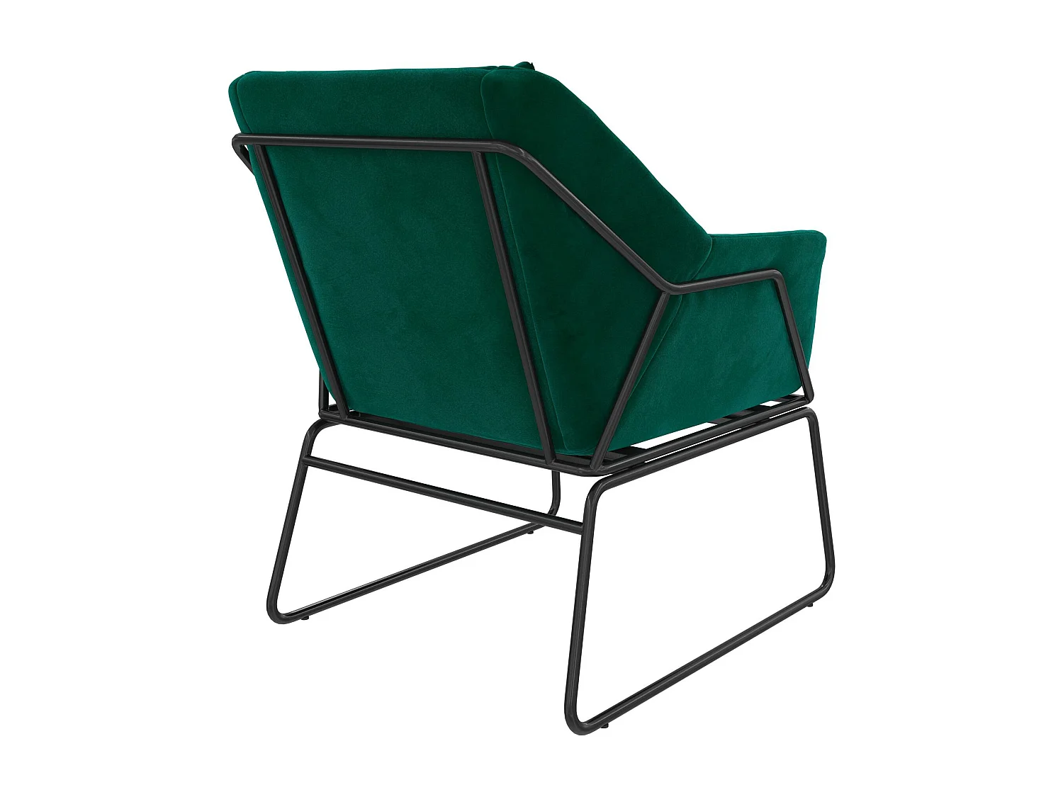 Sedia da salotto in velluto verde