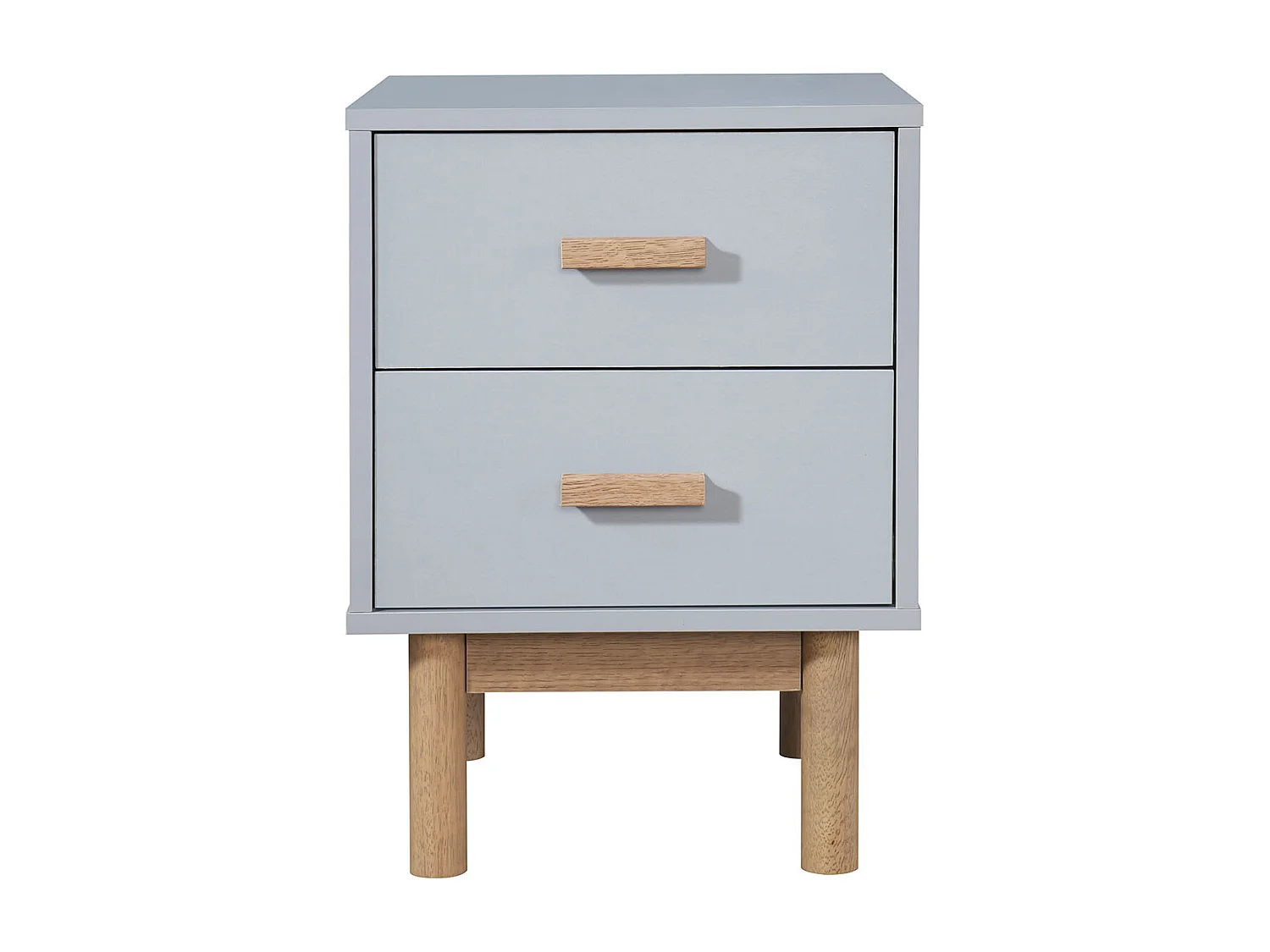 Comodino con 2 cassetti Rovere grigio