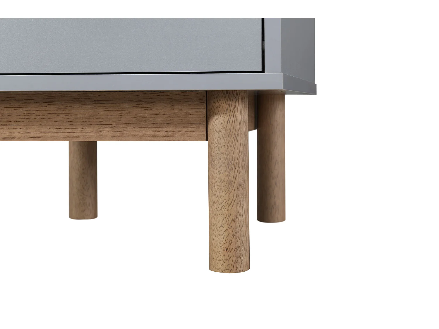 Comodino con 2 cassetti Rovere grigio