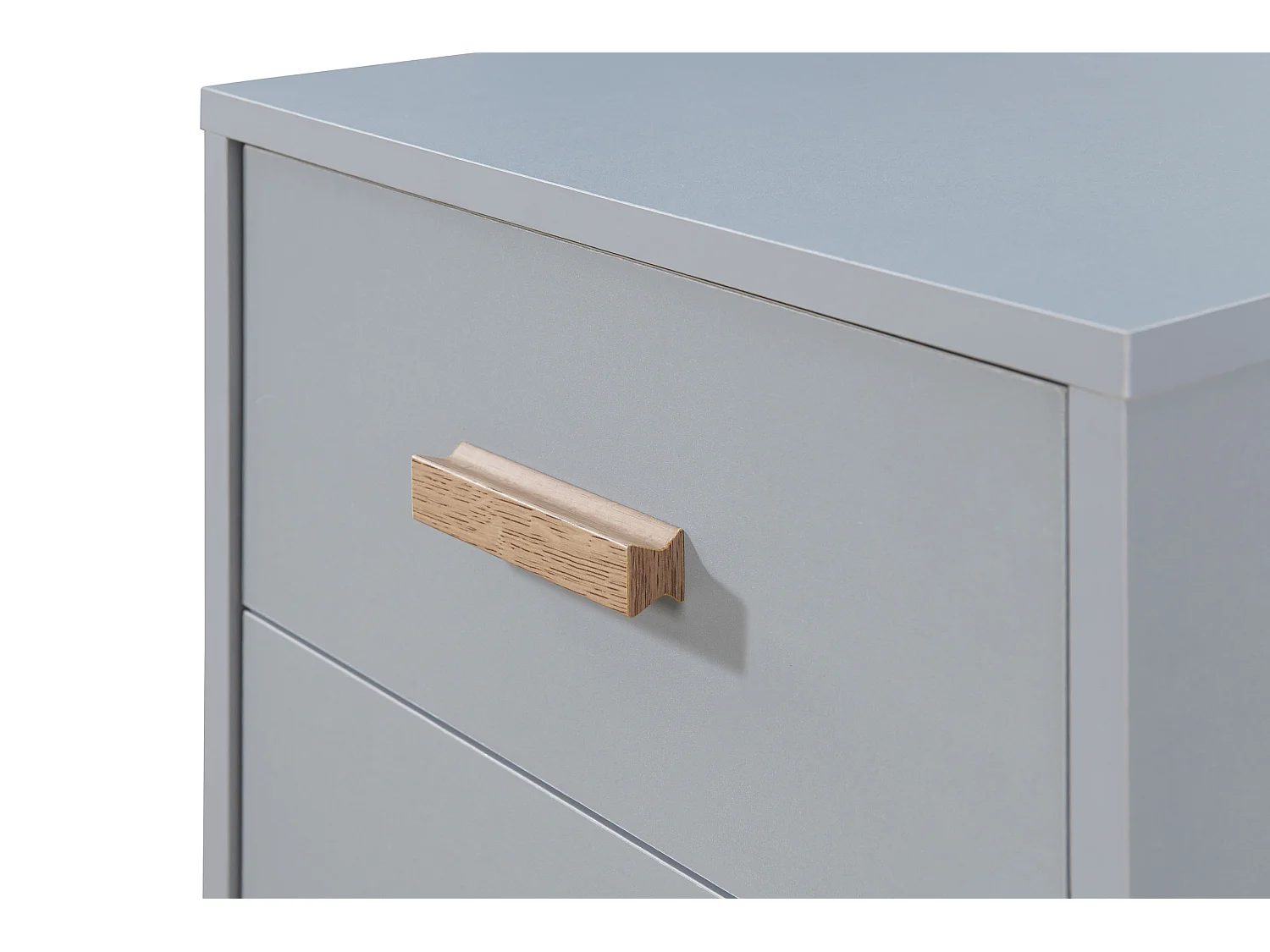 Comodino con 2 cassetti Rovere grigio