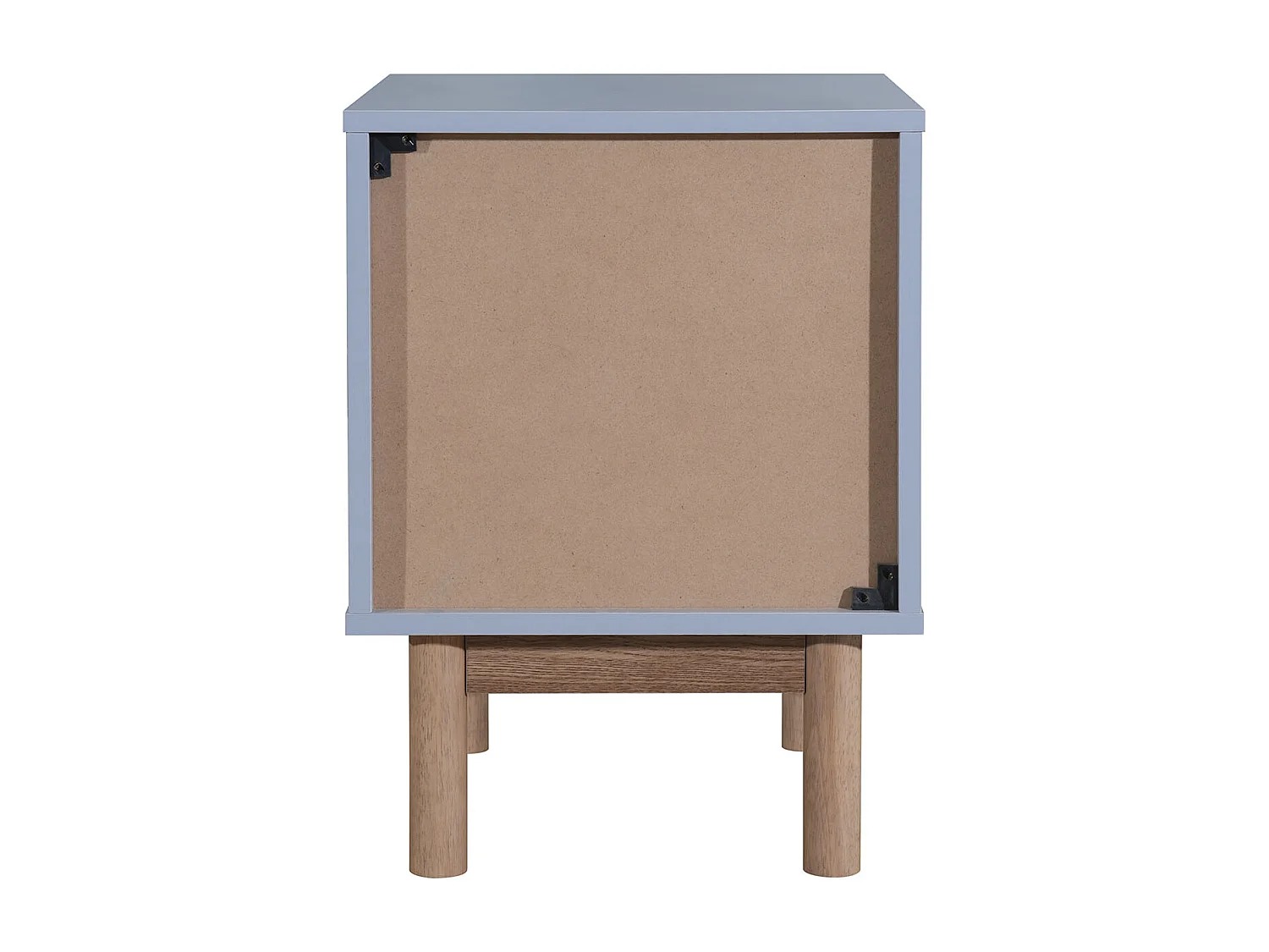 Comodino con 2 cassetti Rovere grigio