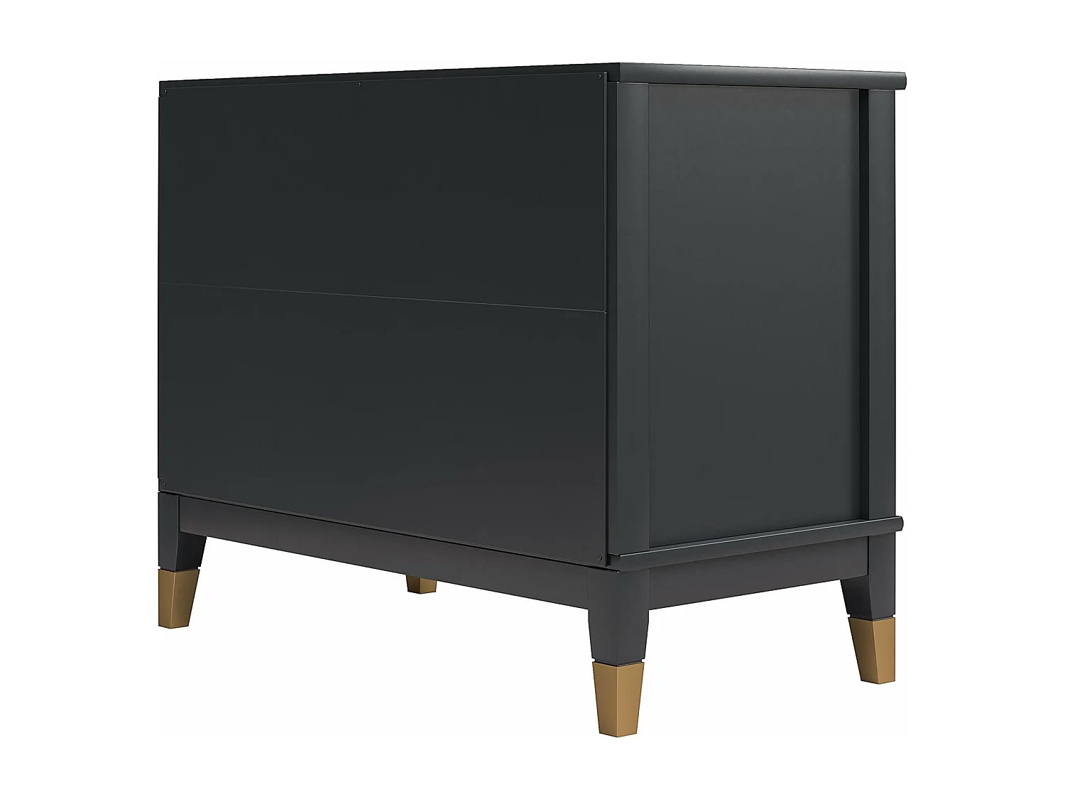 Westerleigh | Table de chevet à 1 tiroir et 1 étagère en noir