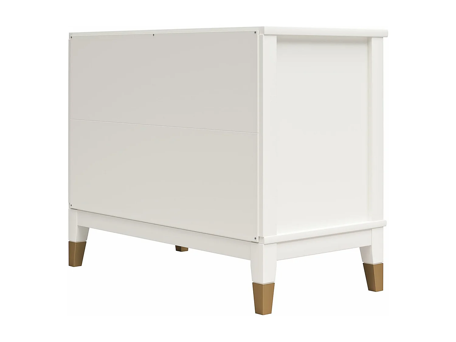 Westerleigh | Nachtkastje met 2 laden en 1 plank in wit