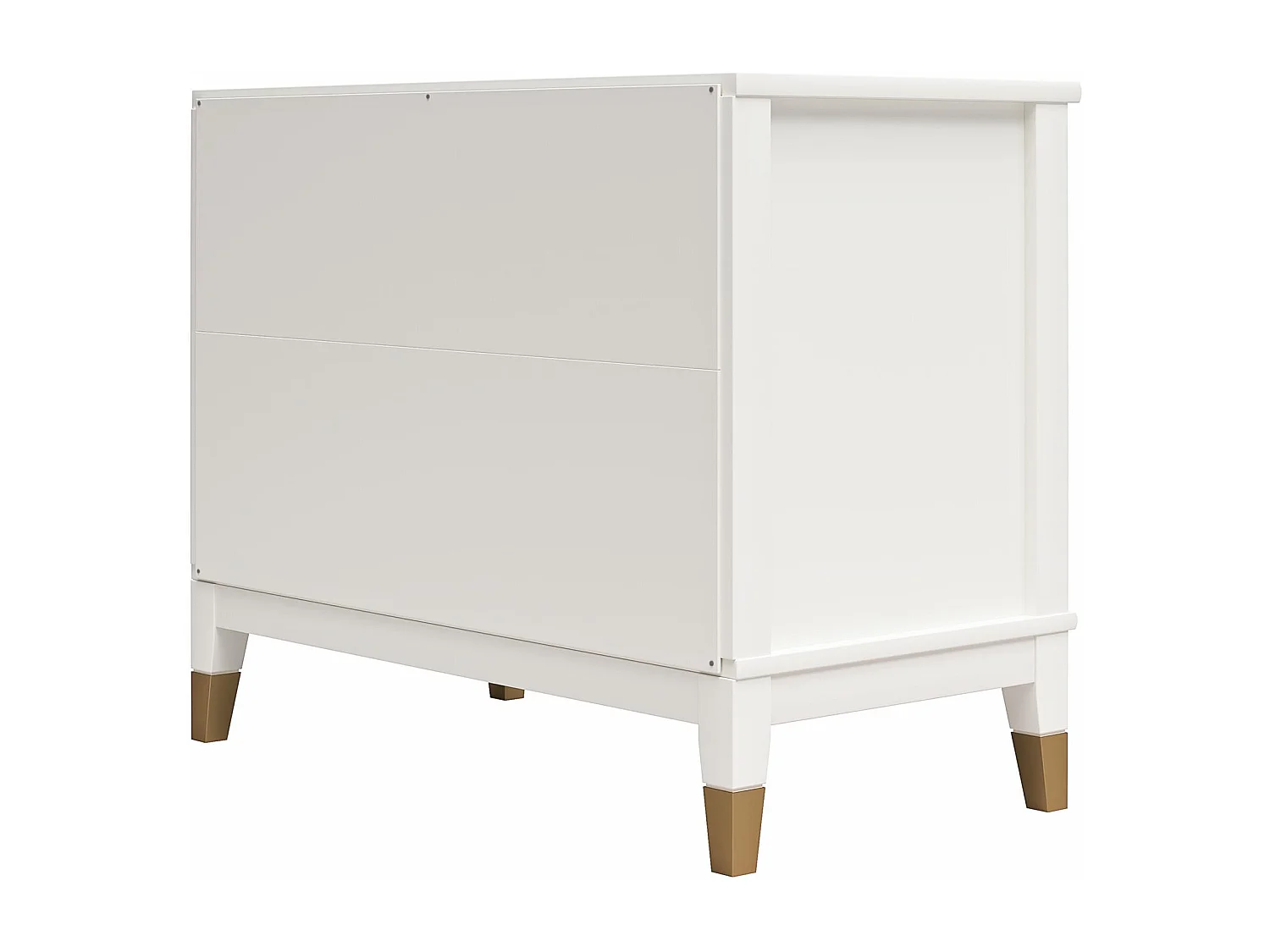 Westerleigh | Nachttisch mit 2 Schubladen und 1 Einlegeboden in Weiß