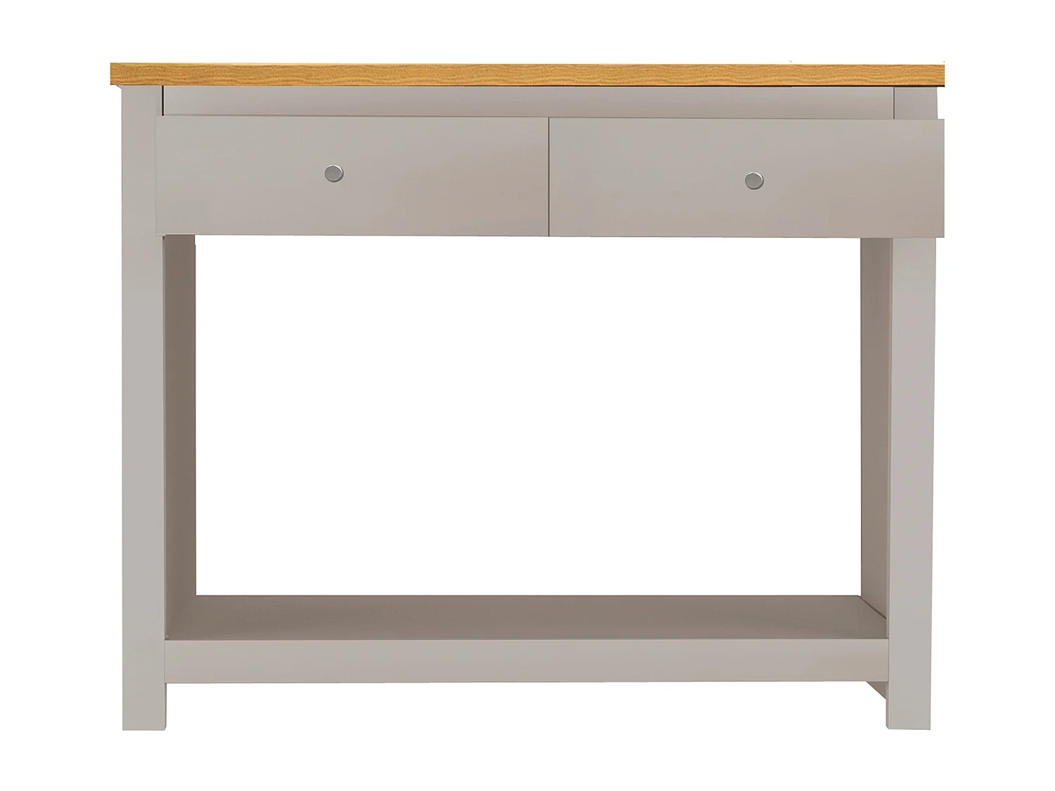 Emerald | Table console avec 2 tiroirs en MDF chêne et crème