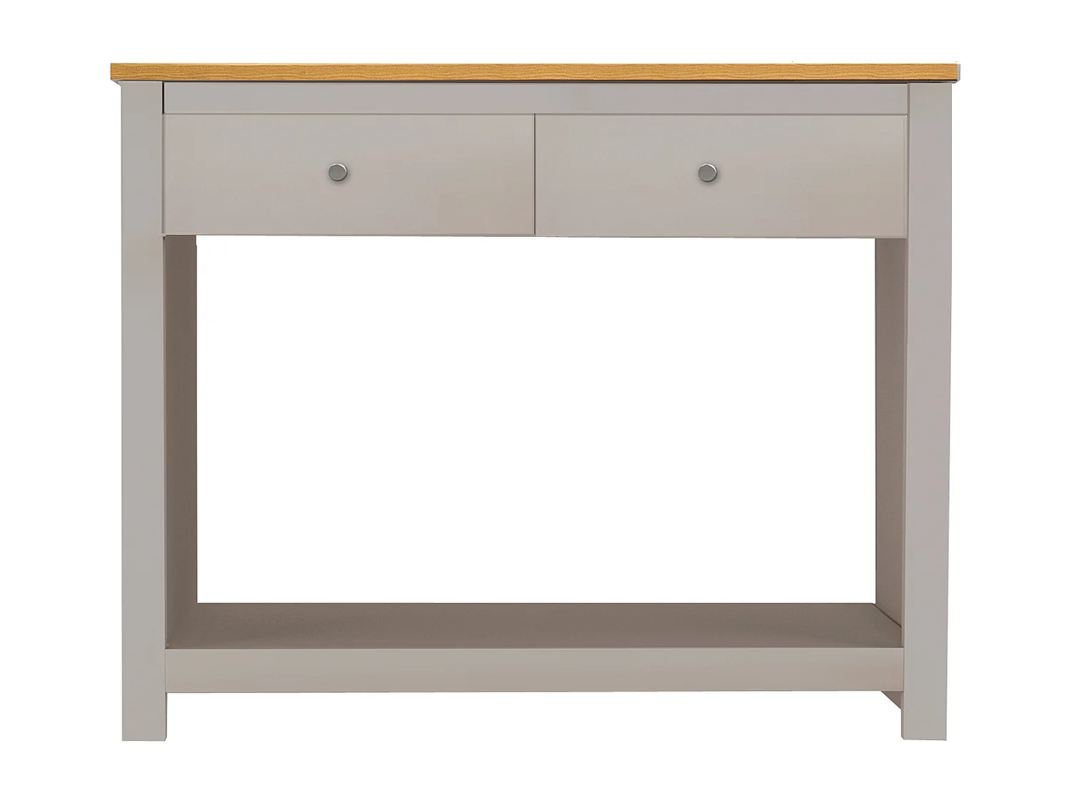 Emerald | Table console avec 2 tiroirs en MDF chêne et crème