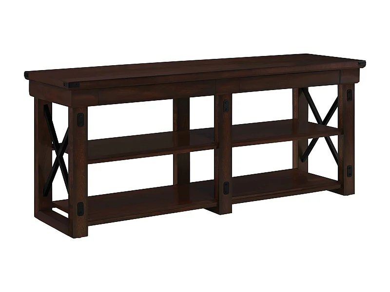 TV-Ständer 2 offene Ablagen aus MDF Espresso