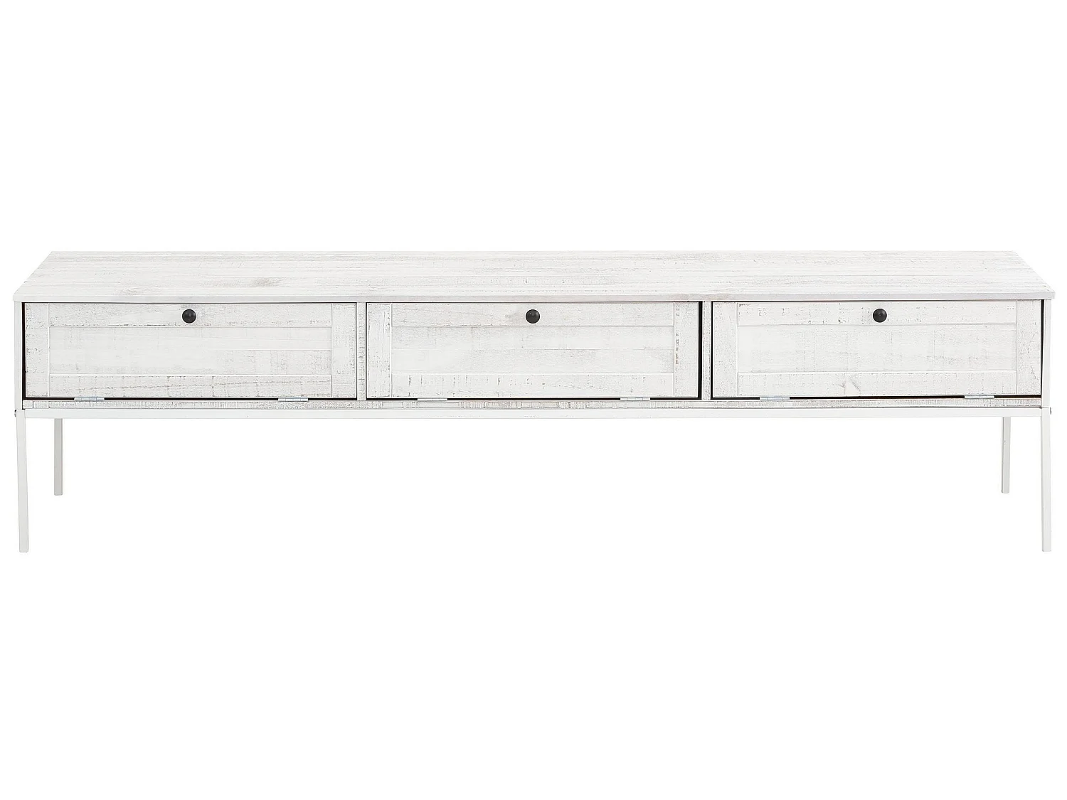 Freya | Móvel TV com 3 portas de abrir em Pinho Creme Branco