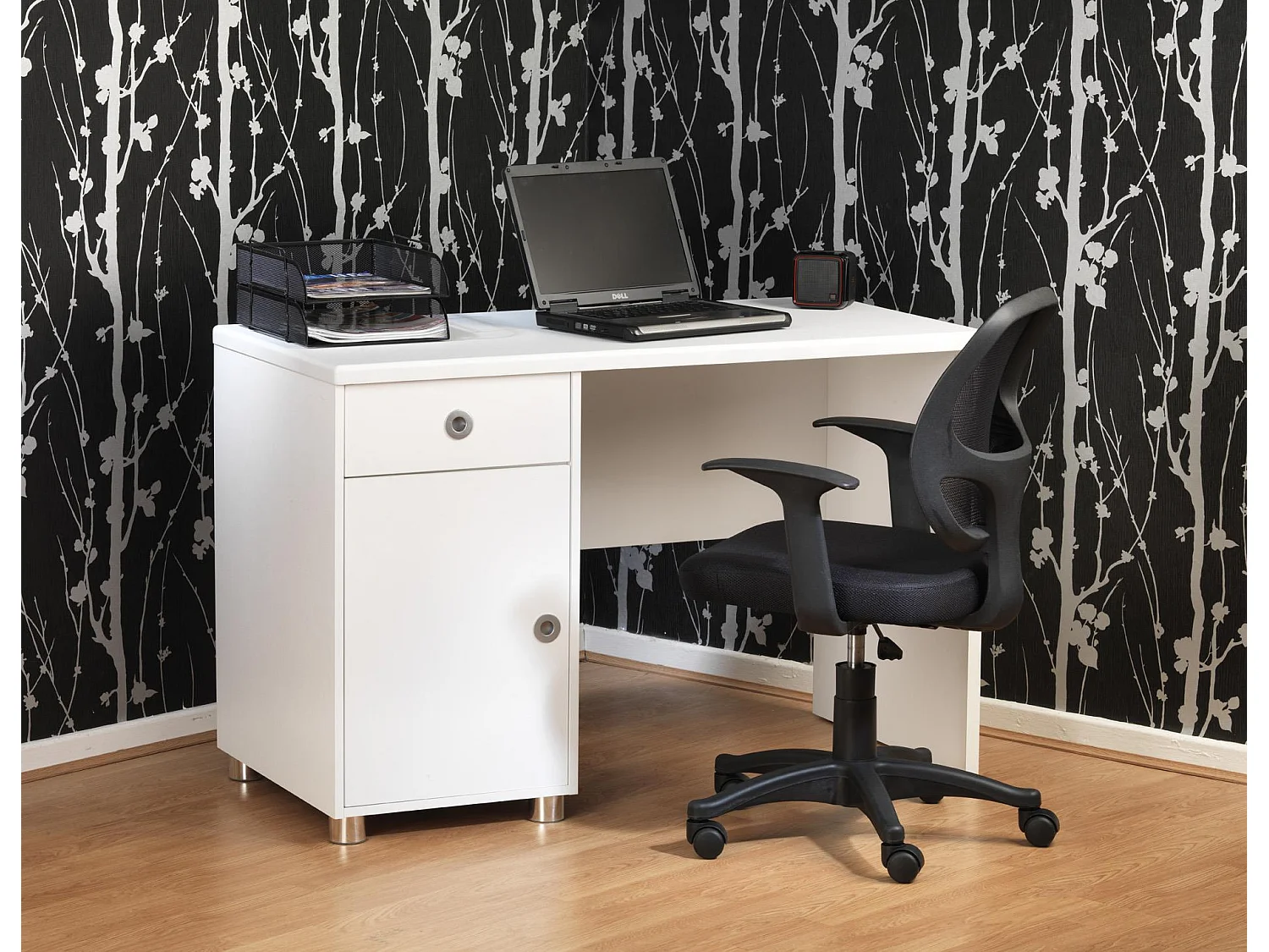 Davis | Chaise de bureau en tissu noir