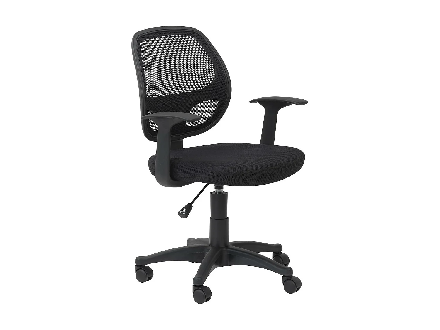 Davis | Chaise de bureau en tissu noir