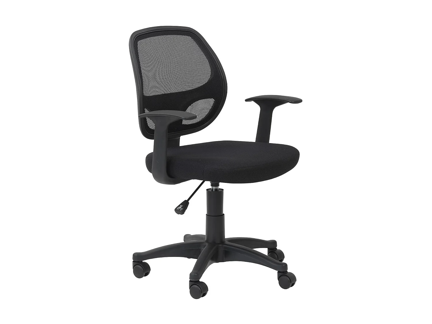 Davis | Chaise de bureau en tissu noir