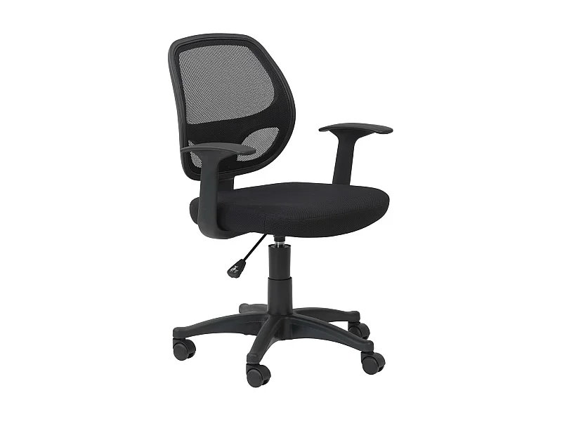 Davis | Chaise de bureau en tissu noir