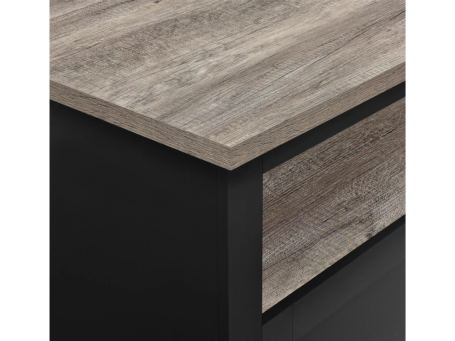 Carver | Table basse en aspect bois noir
