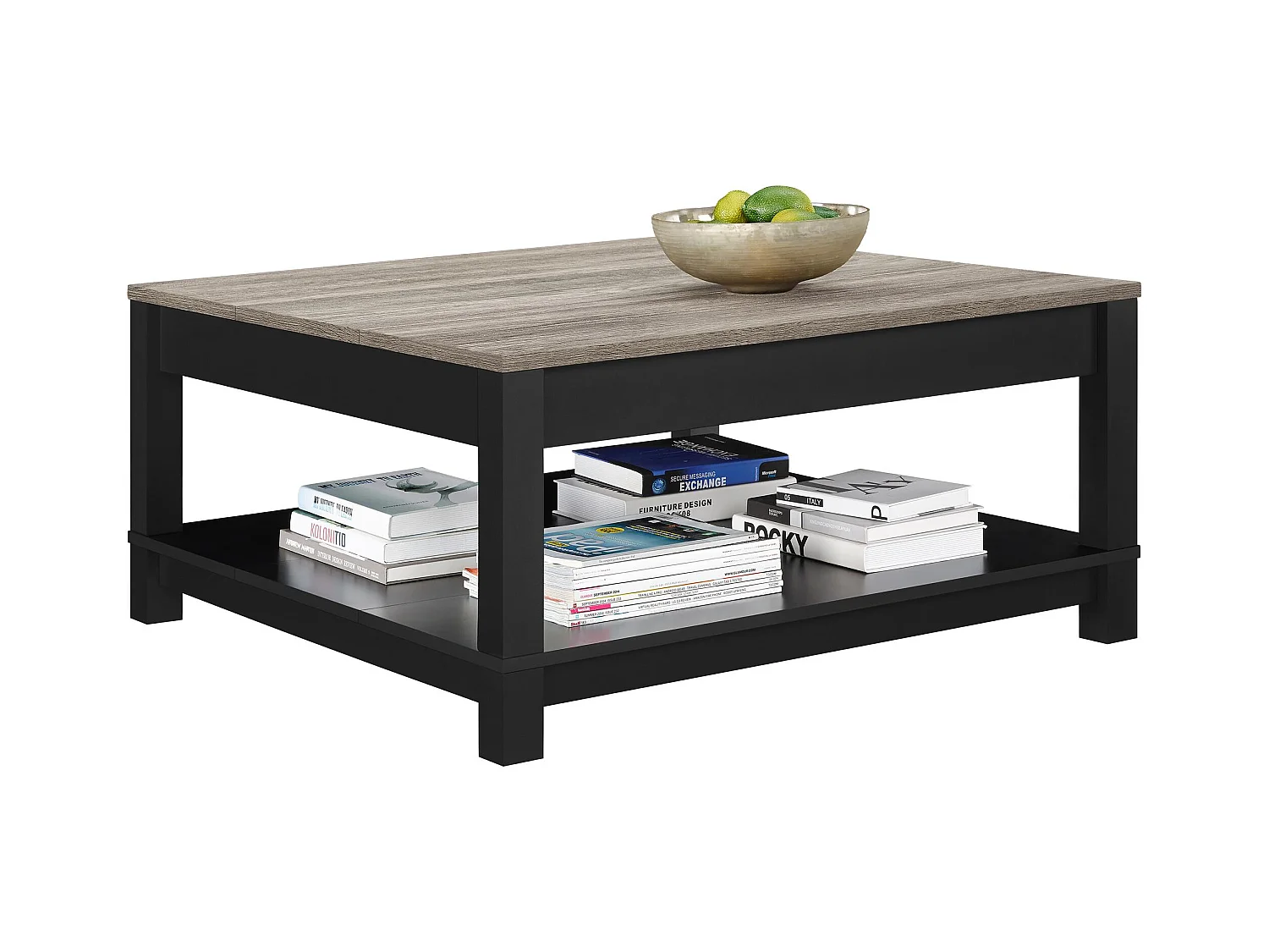 Carver | Table basse en aspect bois noir