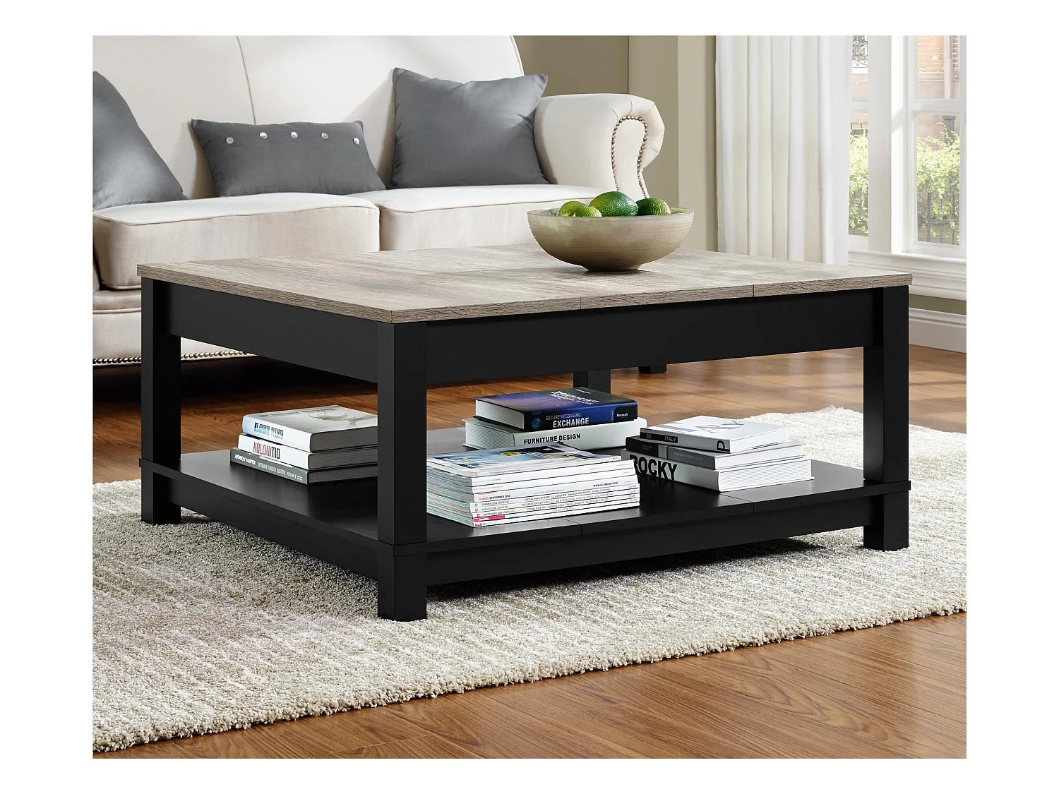 Carver | Table basse en aspect bois noir