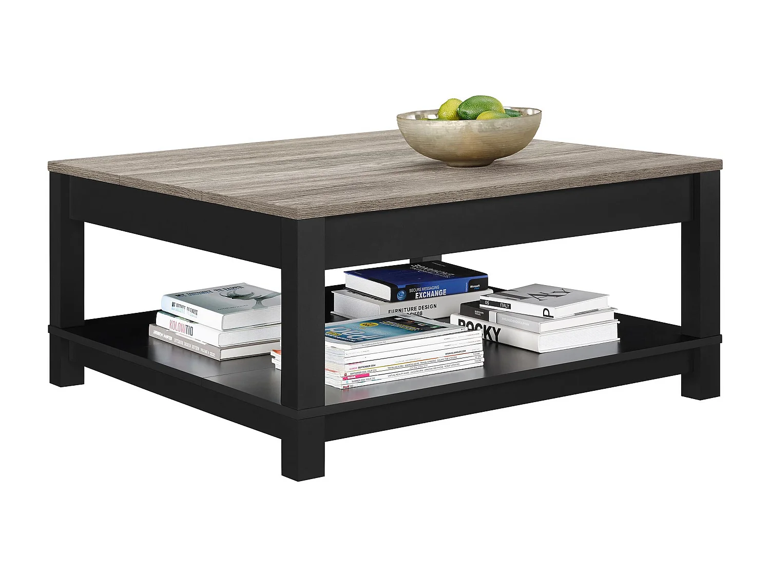 Carver | Table basse en aspect bois noir