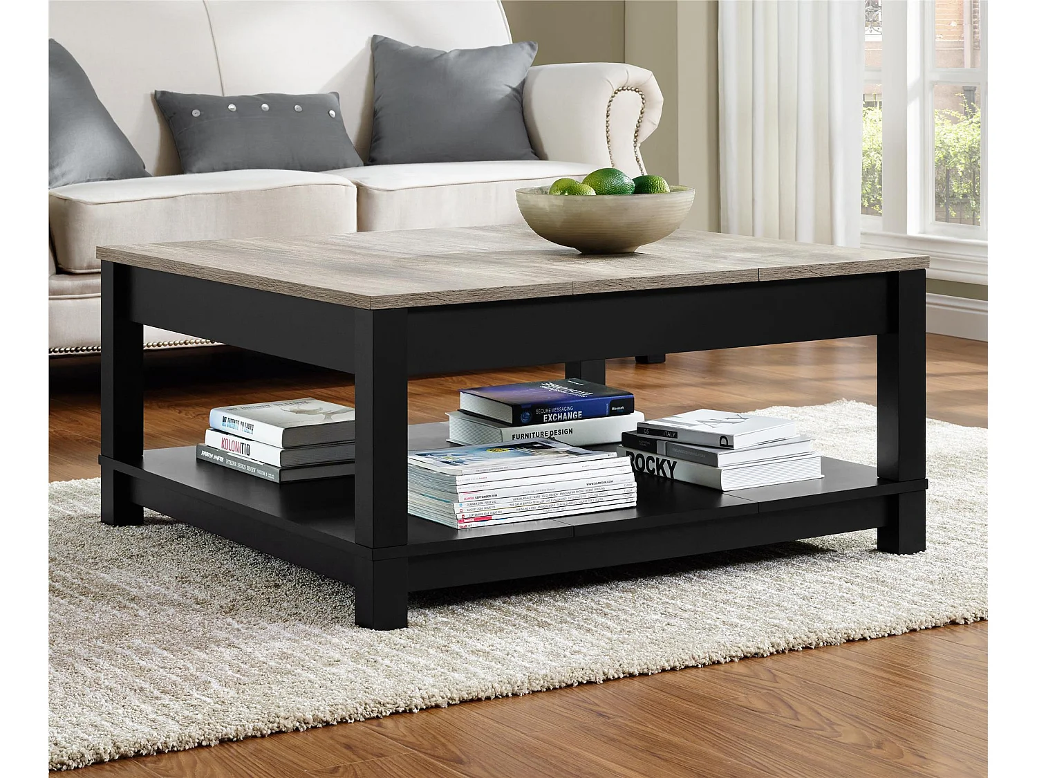 Carver | Table basse en aspect bois noir