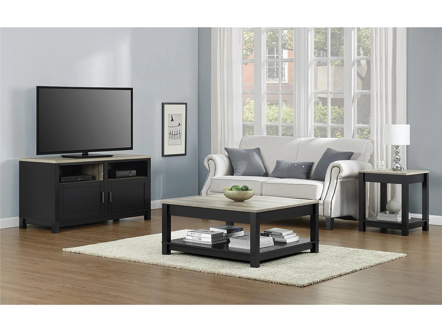 Carver | Table basse en aspect bois noir