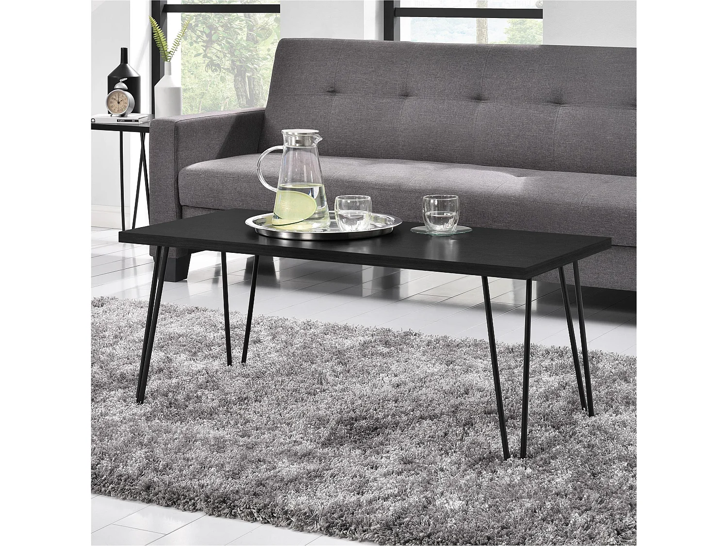 Owen | Mesa de Centro Retangular em Carvalho Preto