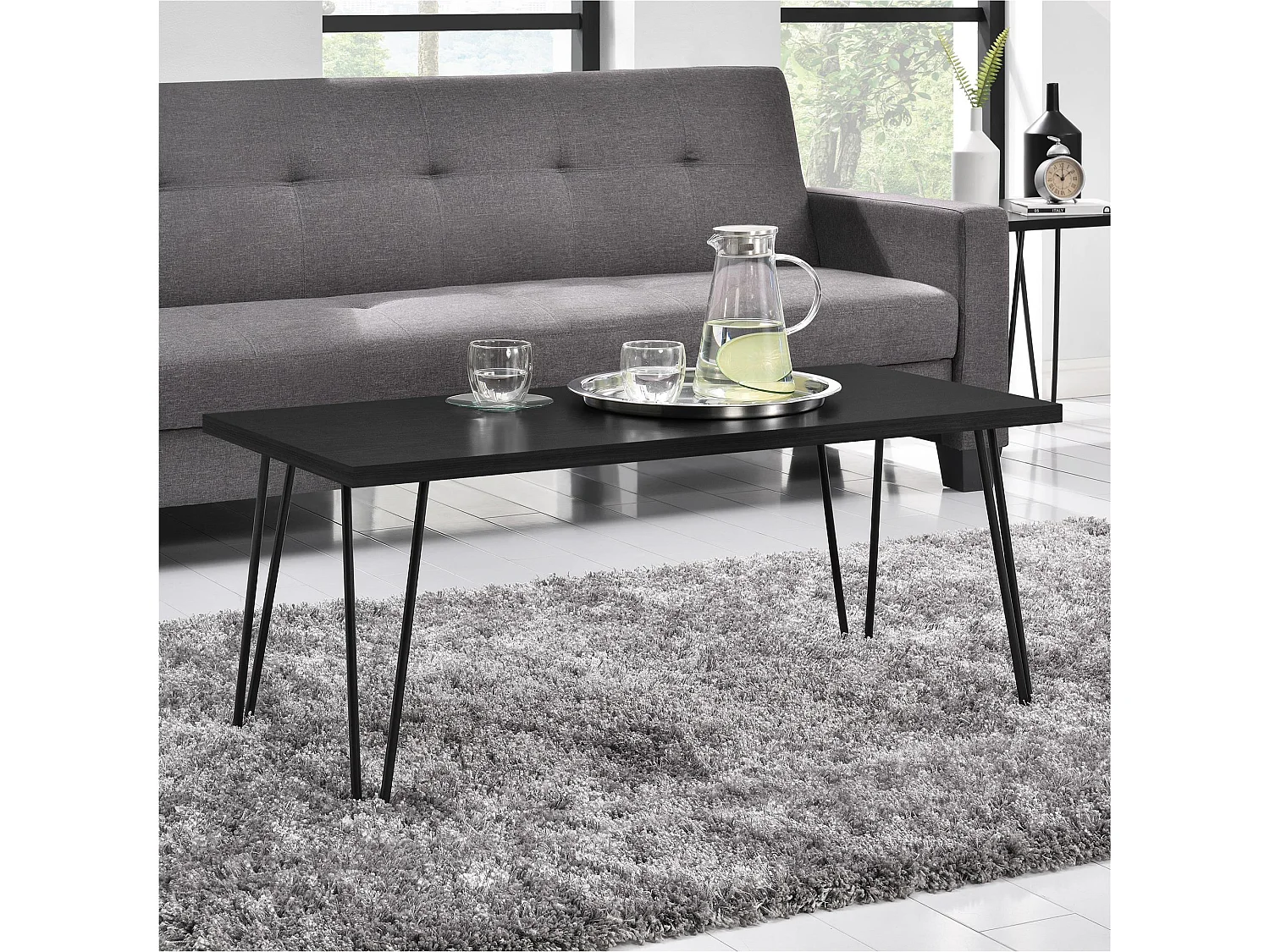 Owen | Table basse rectangulaire en aspect chêne noir