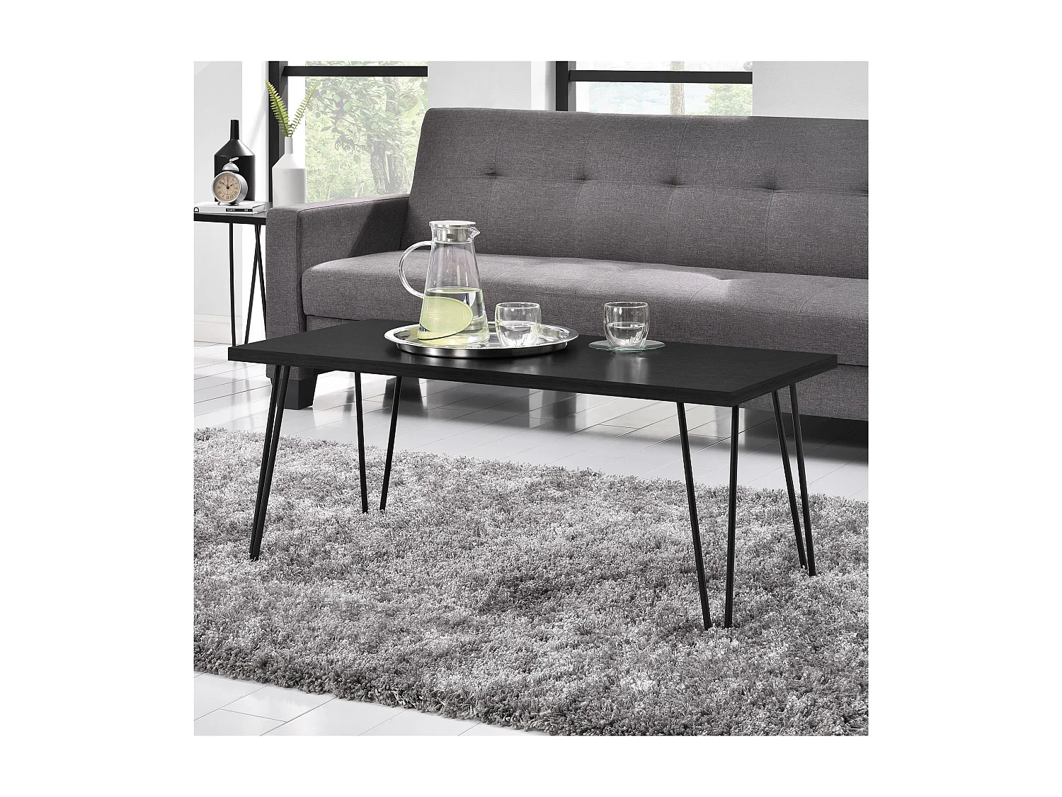 Owen | Table basse rectangulaire en aspect chêne noir