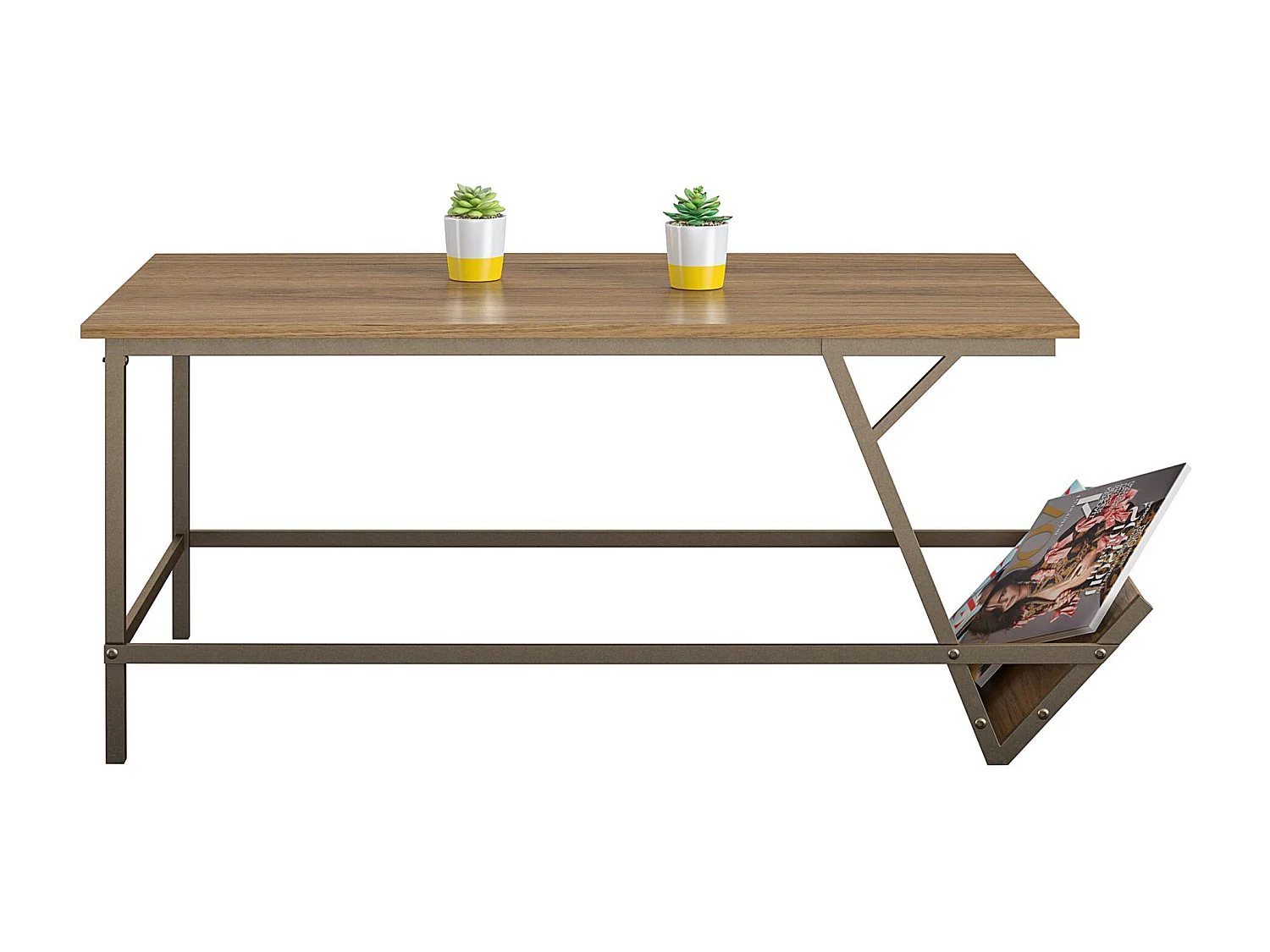 Regal | Table basse en aspect noyer