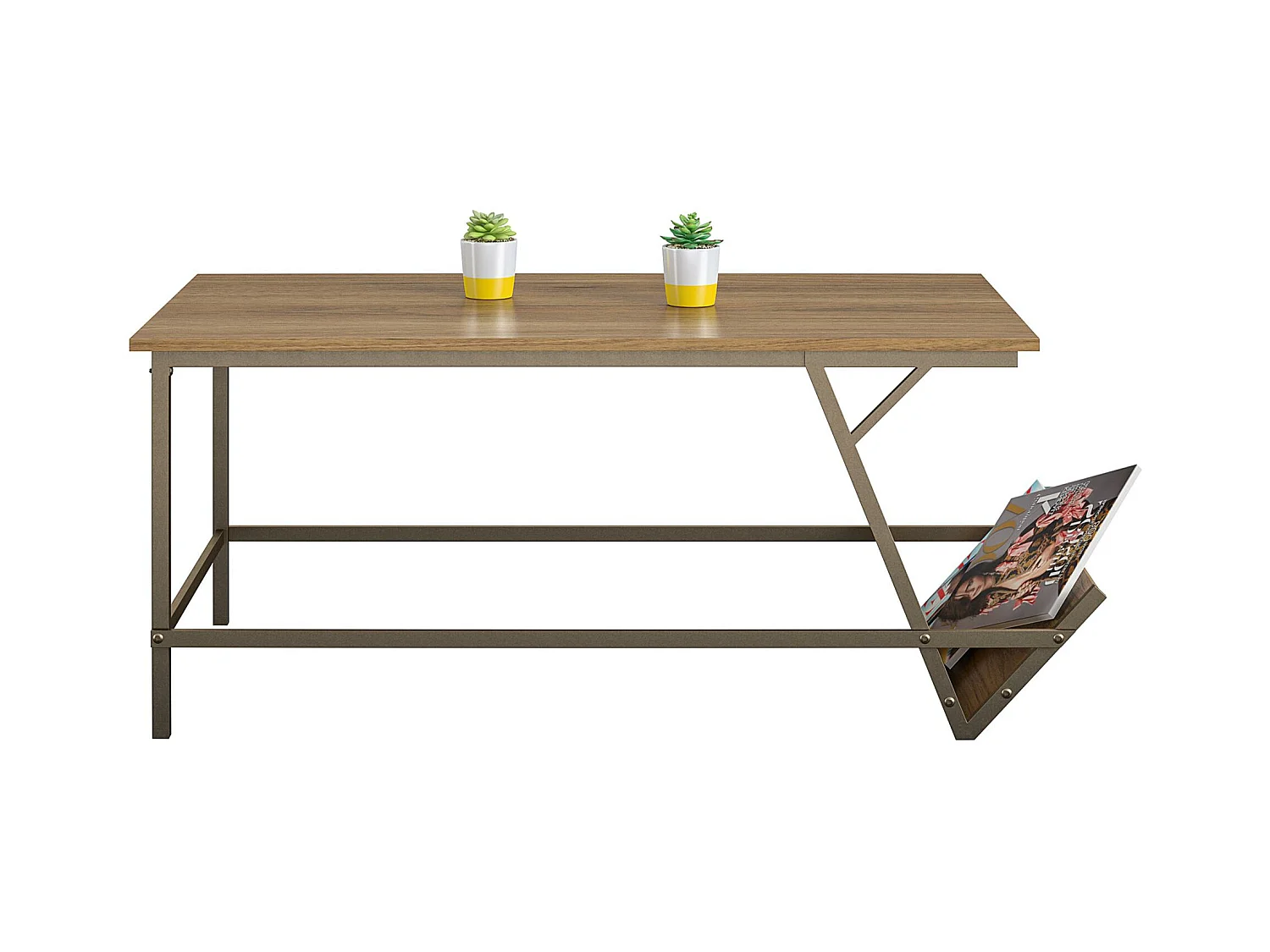 Regal | Table basse en aspect noyer