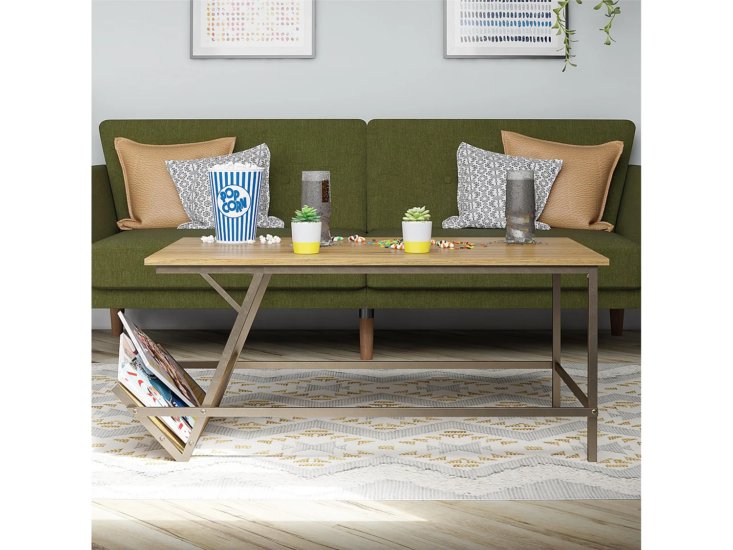 Regal | Table basse en aspect noyer