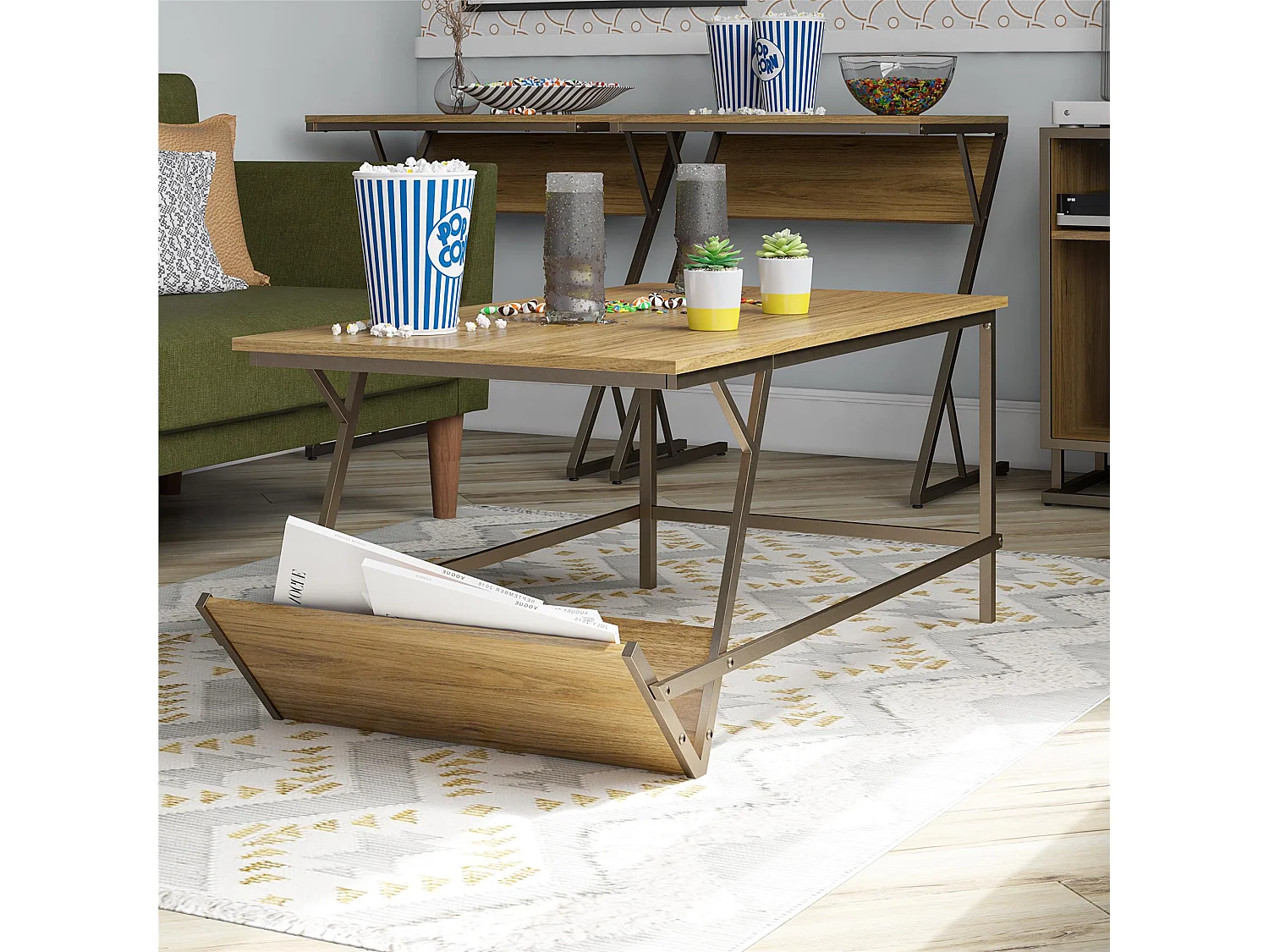 Regal | Table basse en aspect noyer