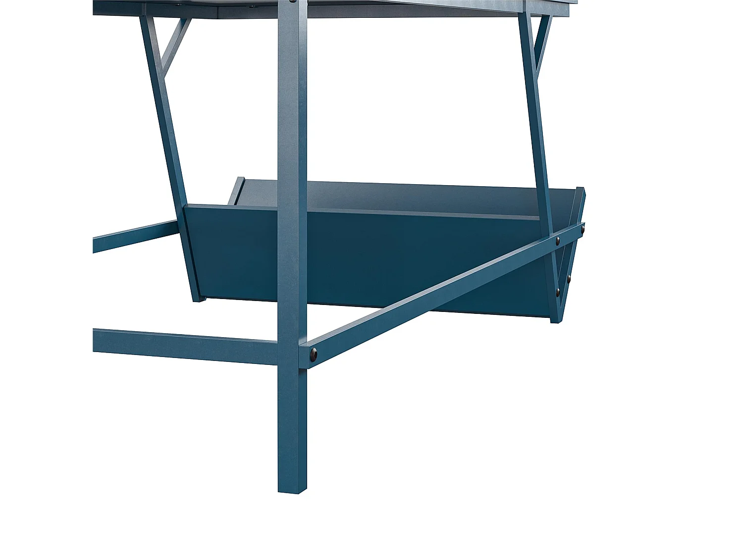 Regal | Couchtisch in Holzoptik Blau