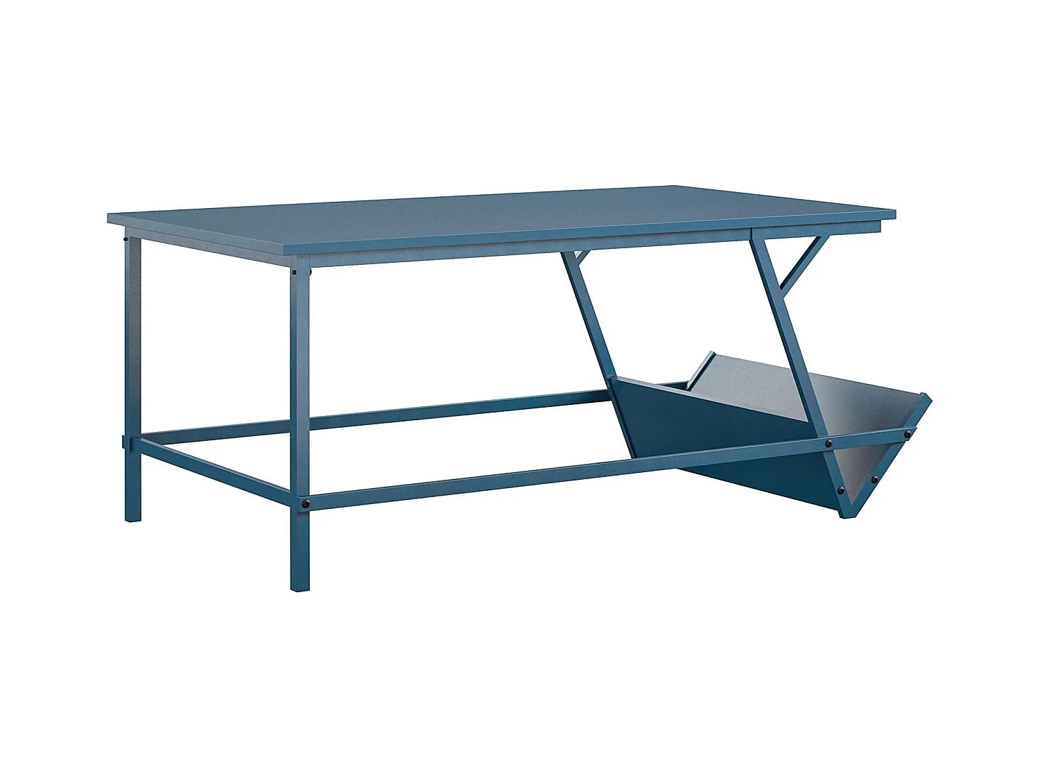 Regal | Table basse en aspect bois bleu