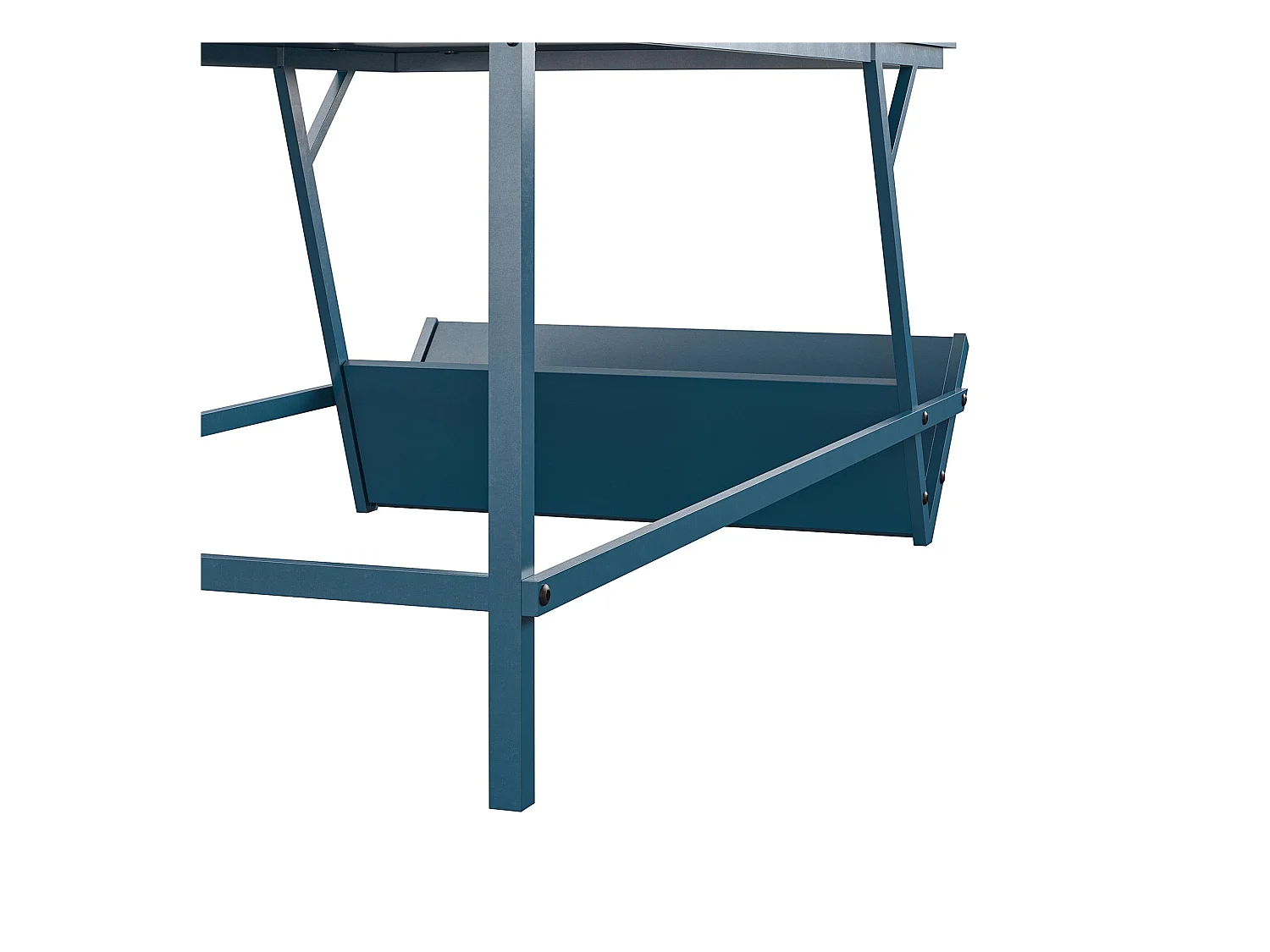 Regal | Table basse en aspect bois bleu